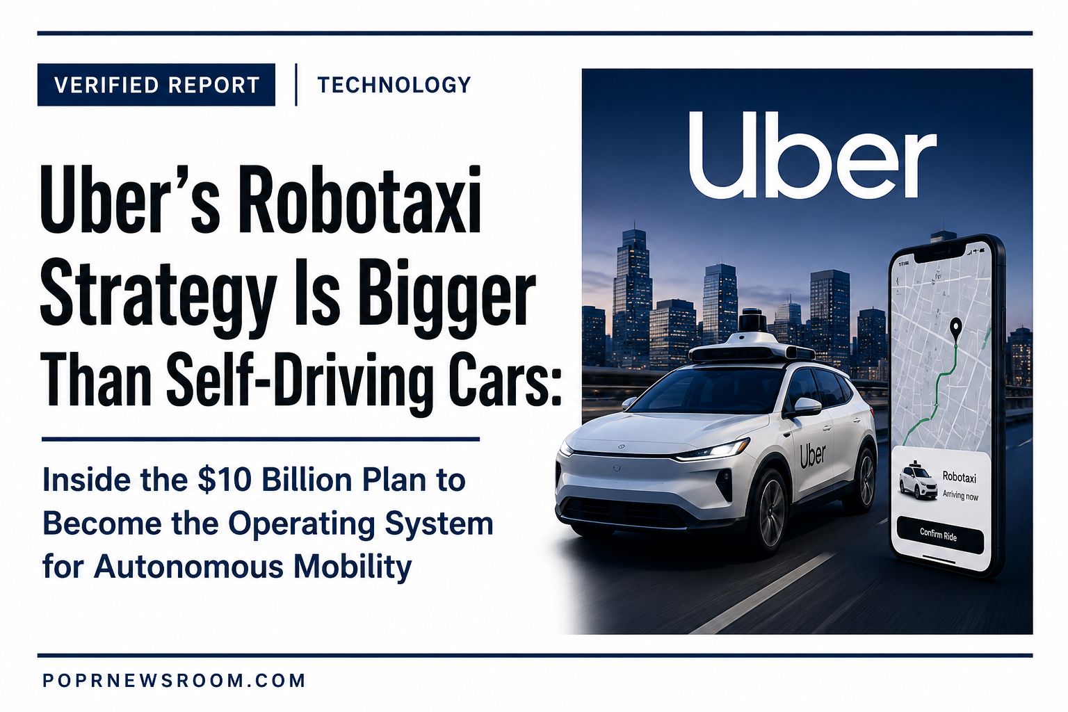 Uber Robotaxi Strategy 2026: Inside the $10 Billion Plan to Become the Operating System for Autonomous Mobility — POPR Newsroom verified report